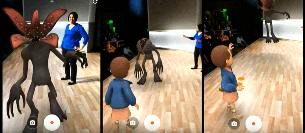 Google's "Stranger Things" AR demo - notice the lighting/shadows they give to the world around them